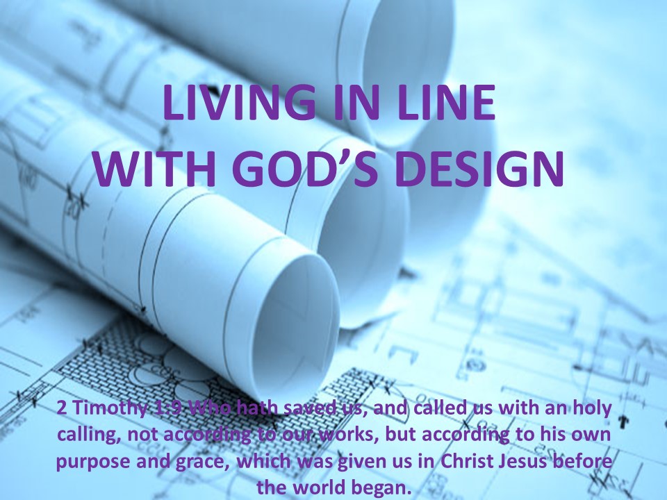 Living in line with God's Design